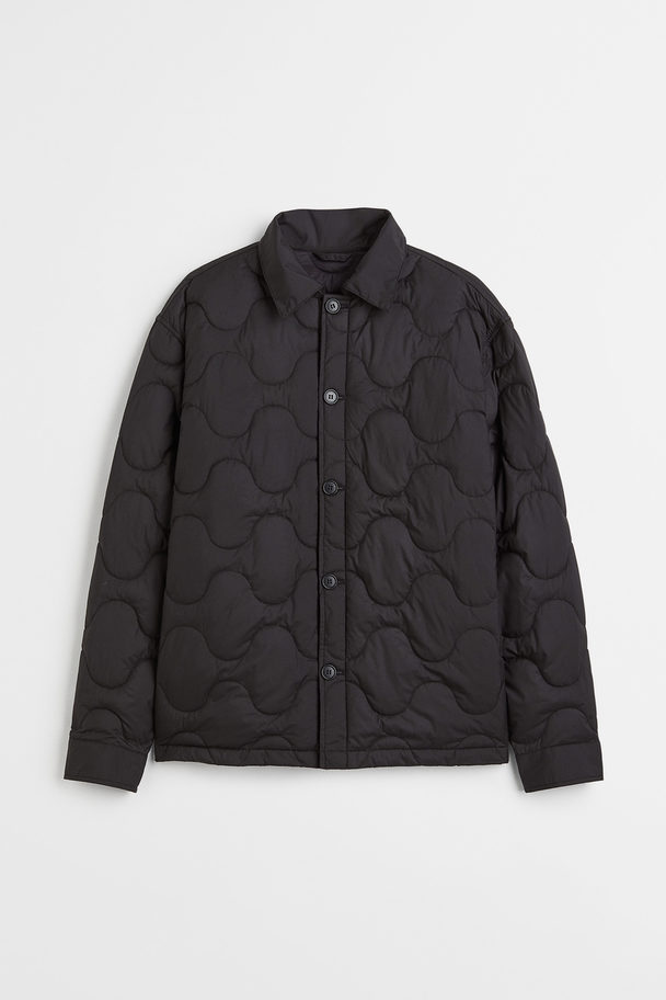 H&M Quilted Shacket Black