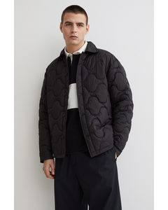 Quilted Shacket Black