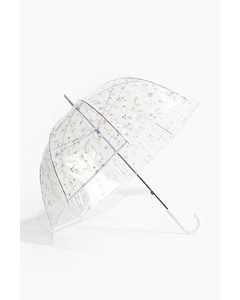 Transparenter Schirm Transparent/Geblümt