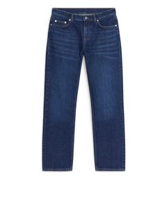 Hazel Lavtaljede Straight Jeans Vintageblå