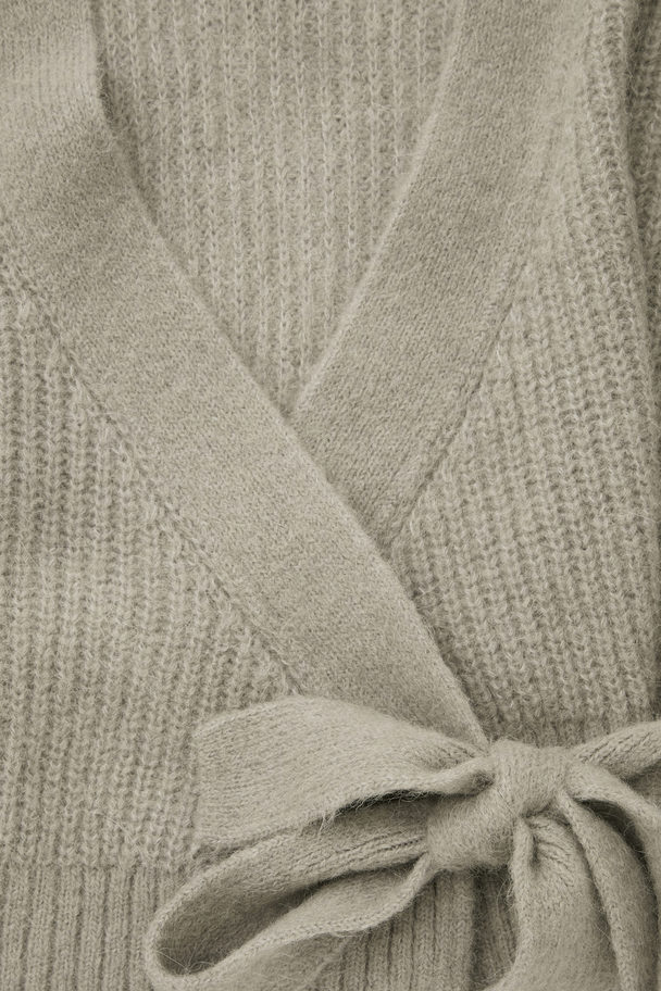 COS Textured Alpaca-blend Wrap Cardigan Beige