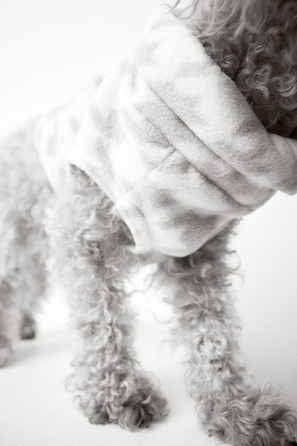 H&M Hundtröja I Fleece Vit/hundtandsmönstrad
