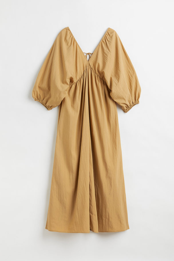 H&M Open-backed Dress Beige