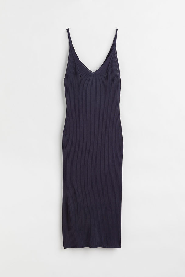 H&M Geripptes Bodycon-Kleid