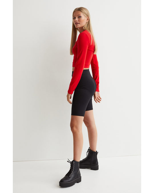 H&M Two-part Crop Top Red