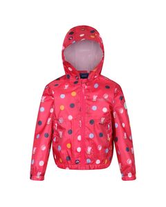 Regatta Childrens/kids Peppa Pig Polka Dot Hooded Waterproof Jacket