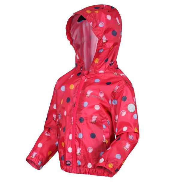 Regatta Regatta Childrens/kids Peppa Pig Polka Dot Hooded Waterproof Jacket