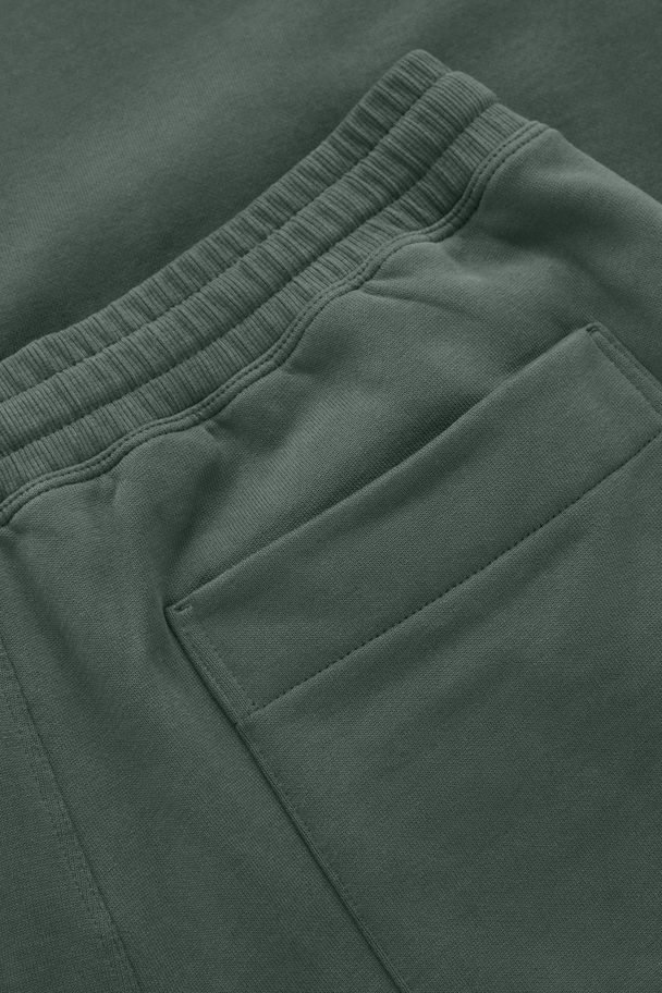COS Relaxed-fit Jersey Joggers Dark Green