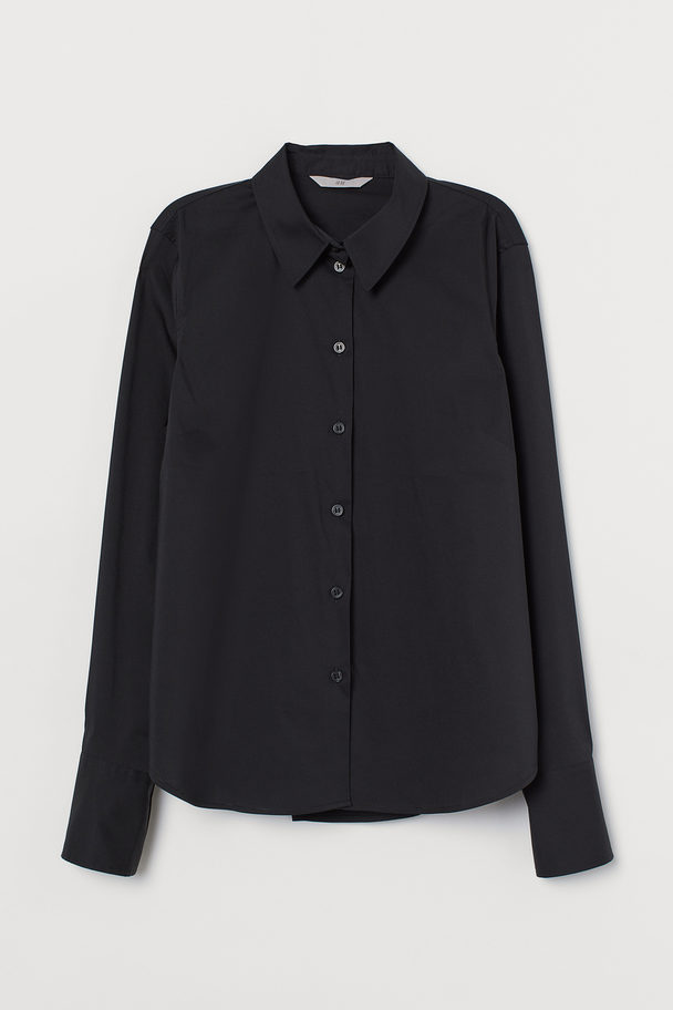 H&M Cotton-blend Shirt Black