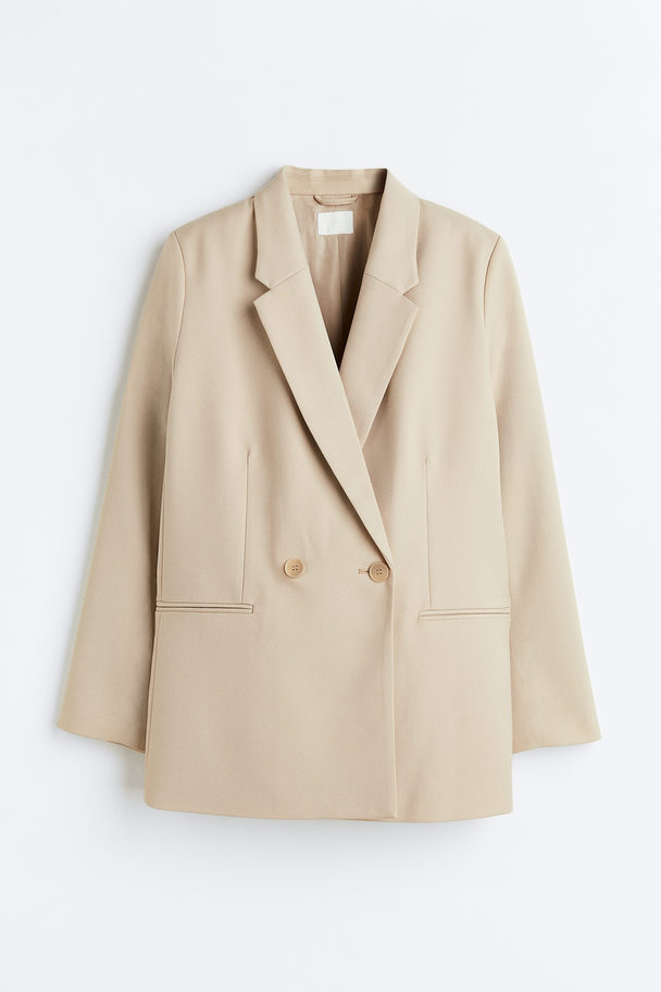 H&M Dubbelknäppt Kavaj Beige