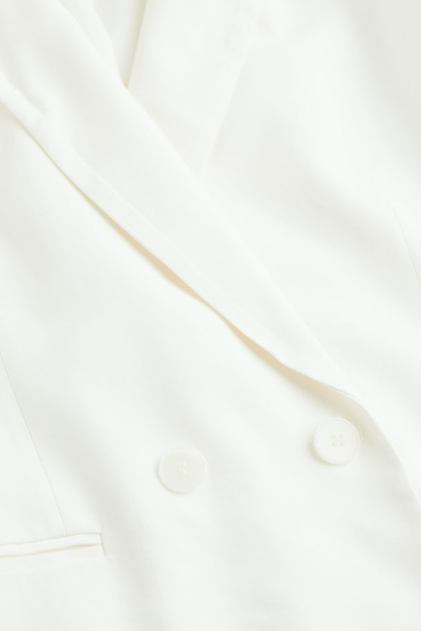 H&M Zweireihiger Blazer Weiß