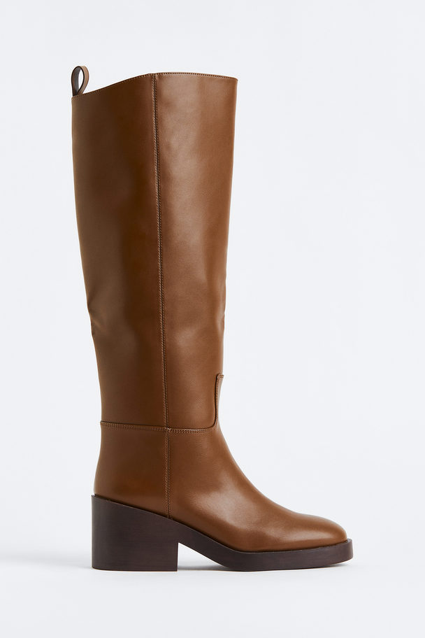 H&M Knee-high Boots Brown