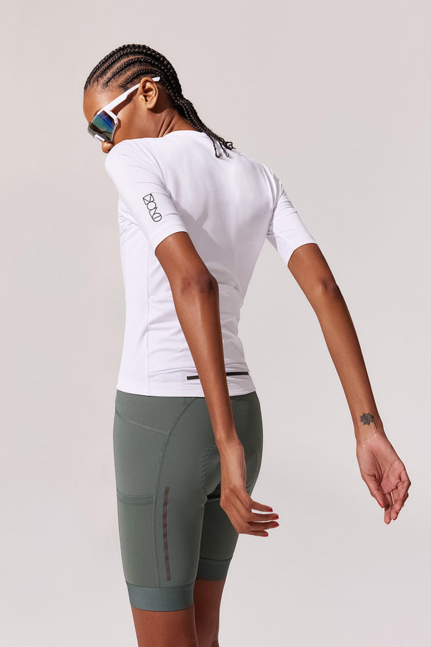 H&M DryMove™ Leichtes Radlershirt Weiß