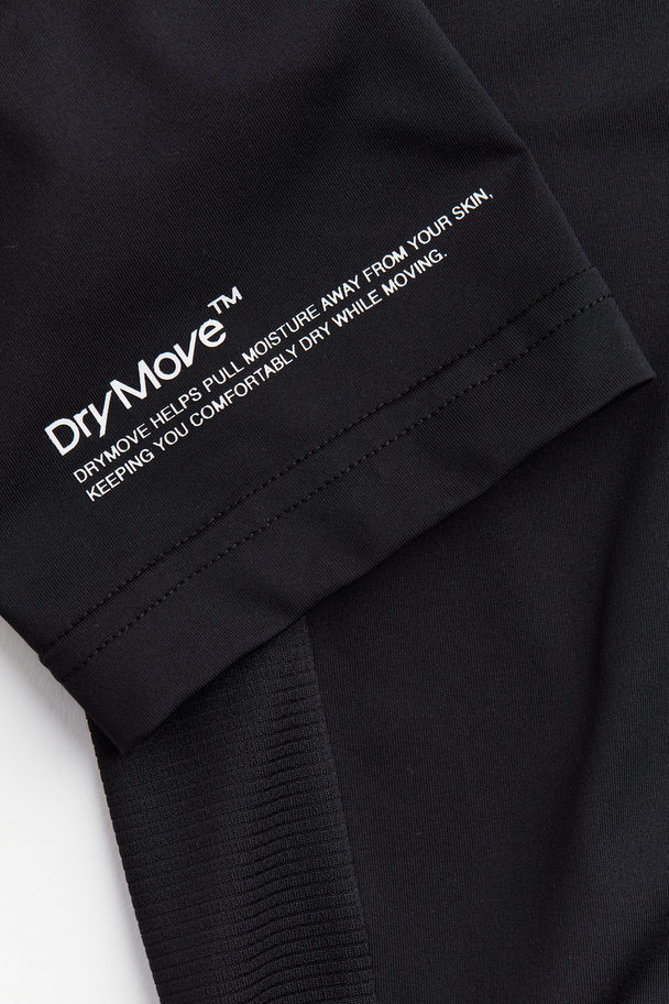 H&M DryMove™ Leichtes Radlershirt Schwarz