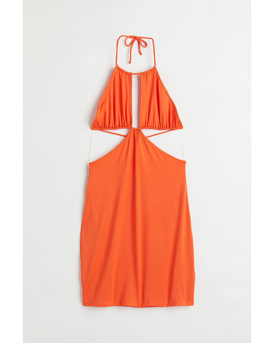 H&M Cut-out Dress Orange