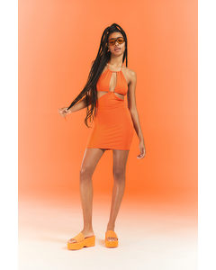 Cut Out-klänning Orange