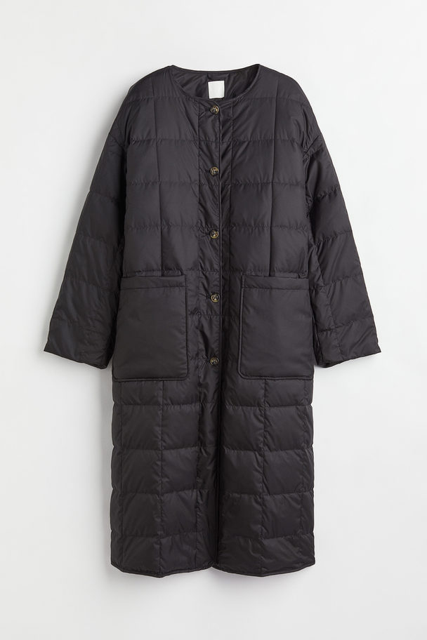 H&M Quilted Down Jacket Black