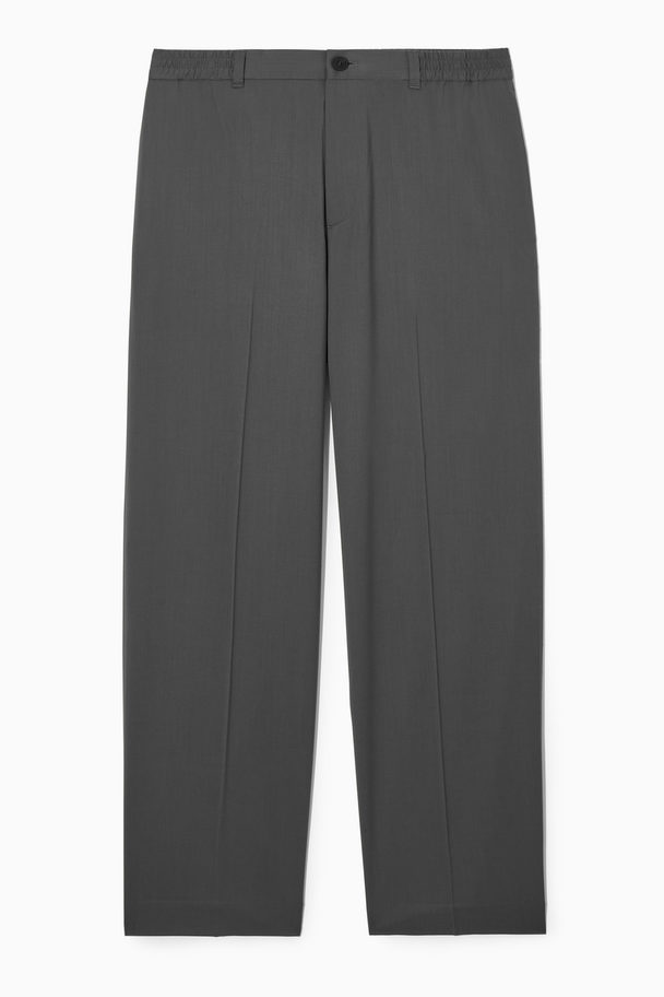 COS Straight-leg Relaxed Wool Trousers Grey