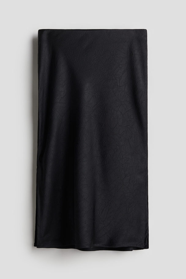 H&M Satin Skirt Black
