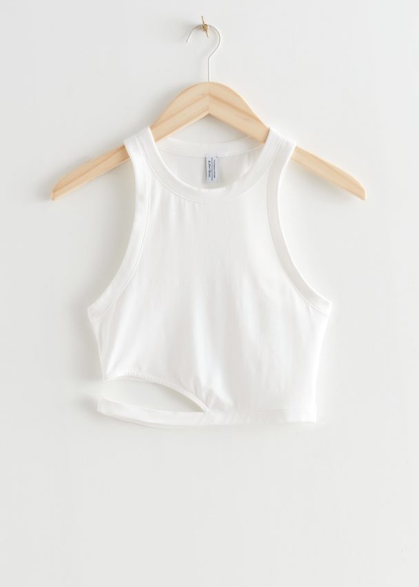 & Other Stories Cut-out Tank Top White
