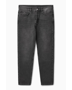 Regular-fit Tapered-leg Jeans Washed Black