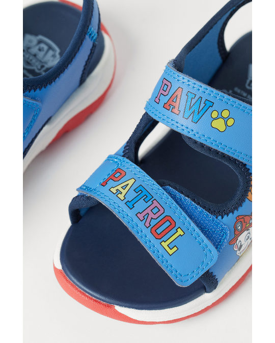 H&M Printed Sandals Blue/paw Patrol