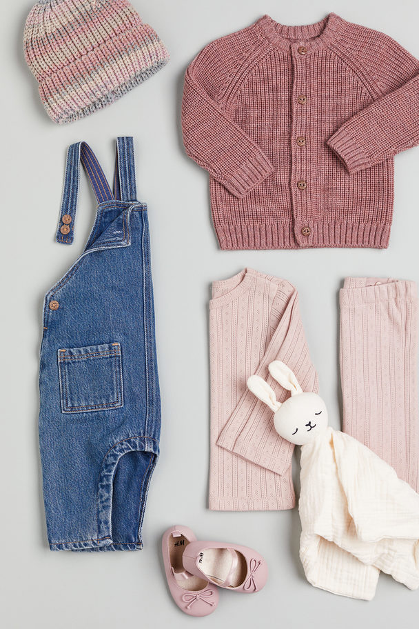 H&M Knitted Wool Cardigan Old Rose