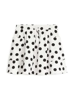 Jersey Skirt White/dots