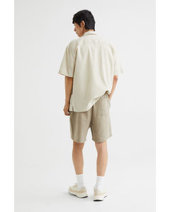 Relaxed Fit Cotton Sweatshorts Beige/one Decade
