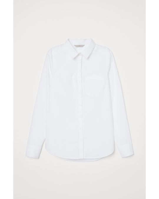 H&M Fitted shirt White