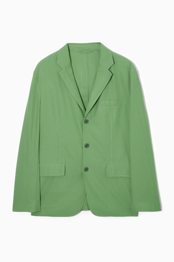 COS Unstructured Single-breasted Blazer Green