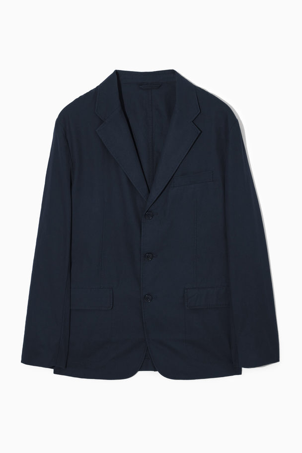 COS Unstructured Single-breasted Blazer Navy