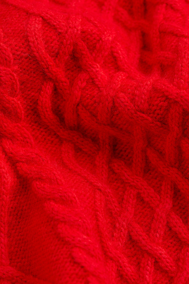 H&M H&m+ Cable-knit Skirt Red