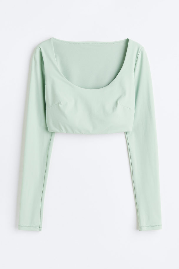 H&M Padded-cup Swim Top Mint Green