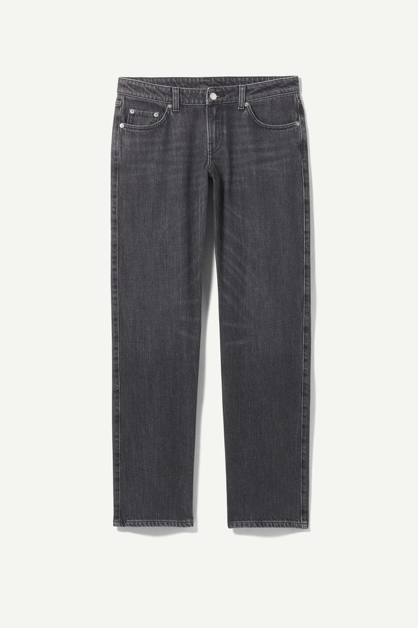 Weekday Jeans Arrow mit geradem Bein Teerschwarz
