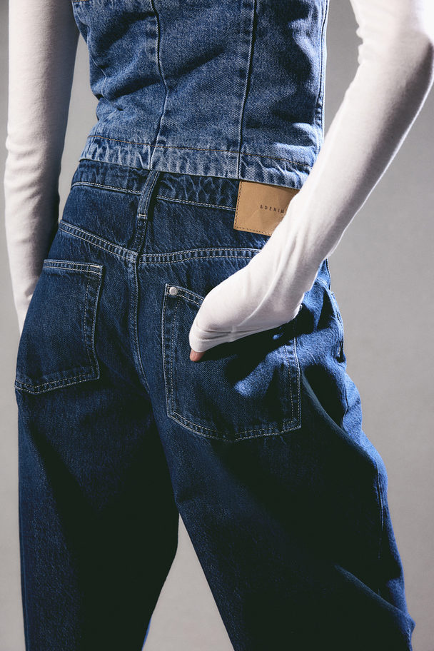 H&M Baggy High Jeans Denimblau