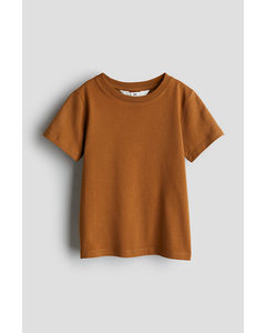 Cotton Jersey T-shirt Rust Brown