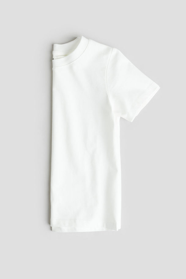 H&M T-Shirt aus Baumwolljersey Weiß