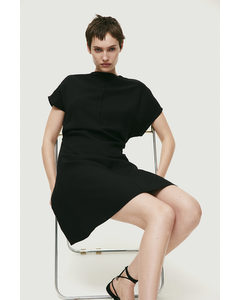 Tapered-waist Dress Black