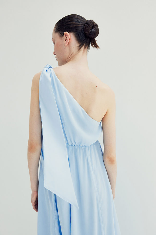 H&M MAMA One-Shoulder-Kleid Hellblau