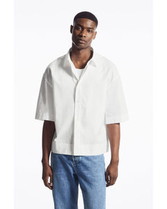 Oversized Short-sleeved Shirt White