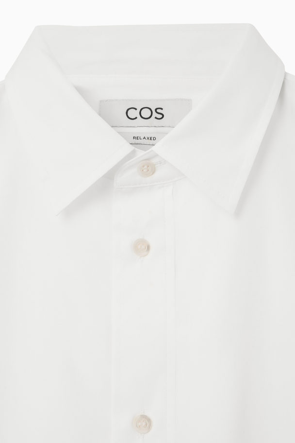 COS OVERSIZED-KURZARMHEMD WEISS