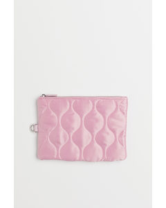 Quilted Pouch Bag Pink