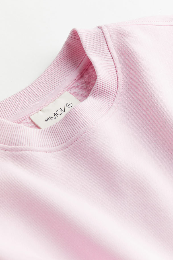 H&M Cropped Sweatshirt Lys Rosa