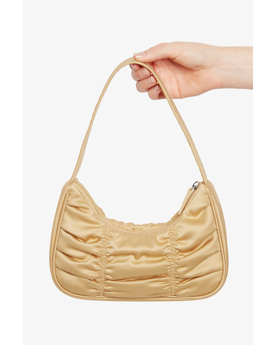 Monki Ruched Shoulder Bag Gold