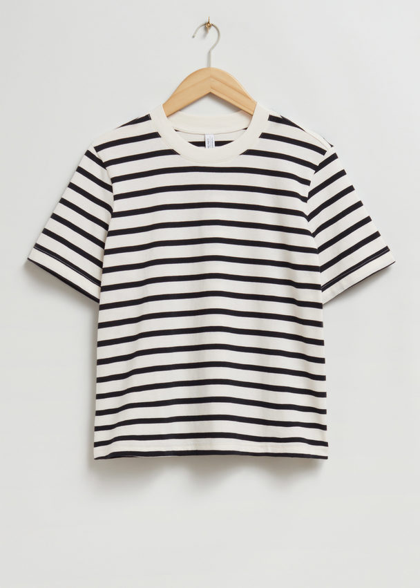 & Other Stories Relaxed T-shirt White/black Striped