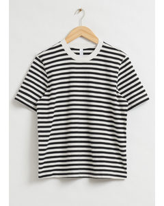 Relaxed T-shirt Striped Black And White