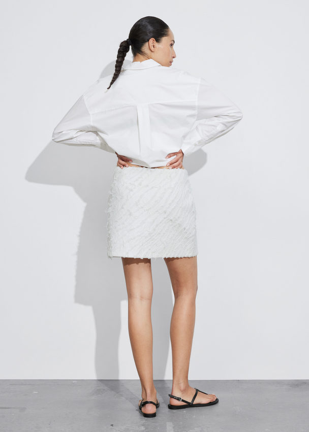 & Other Stories Textured Mini Skirt White