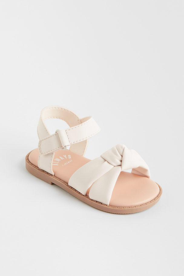 H&M Sandalen Naturweiß