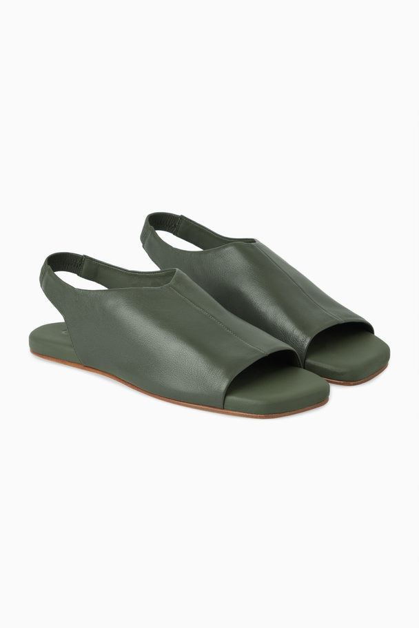 COS Slingback Sandals Dark Green